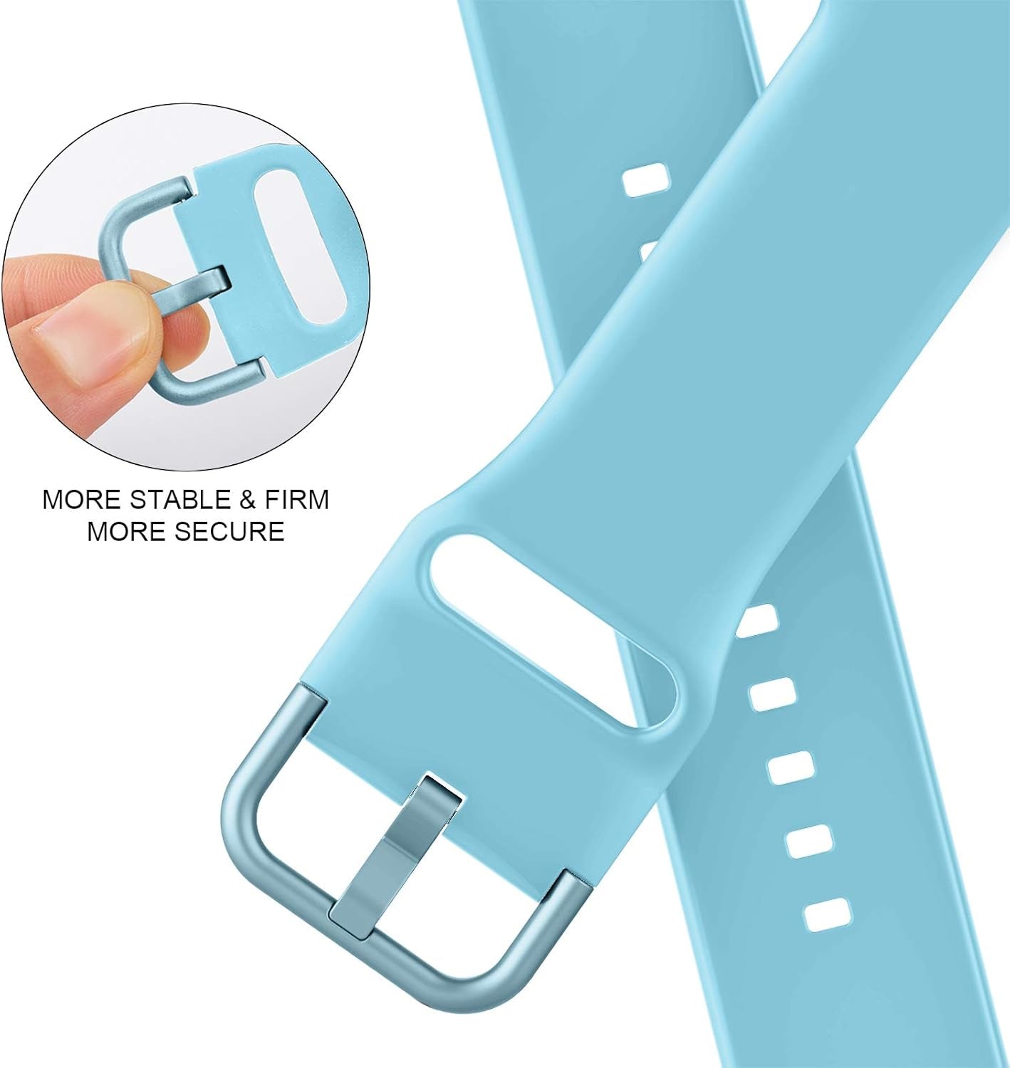 Sport Band Compatible with Apple Watch Bands 49Mm 46Mm 45Mm 44Mm 42Mm 41Mm 40Mm 38Mm, Soft Silicone Wristband Strap with Classic Clasp for Iwatch Series 10 9 Ultra SE 8 7 6 5 4 3 2 1 for Women Men