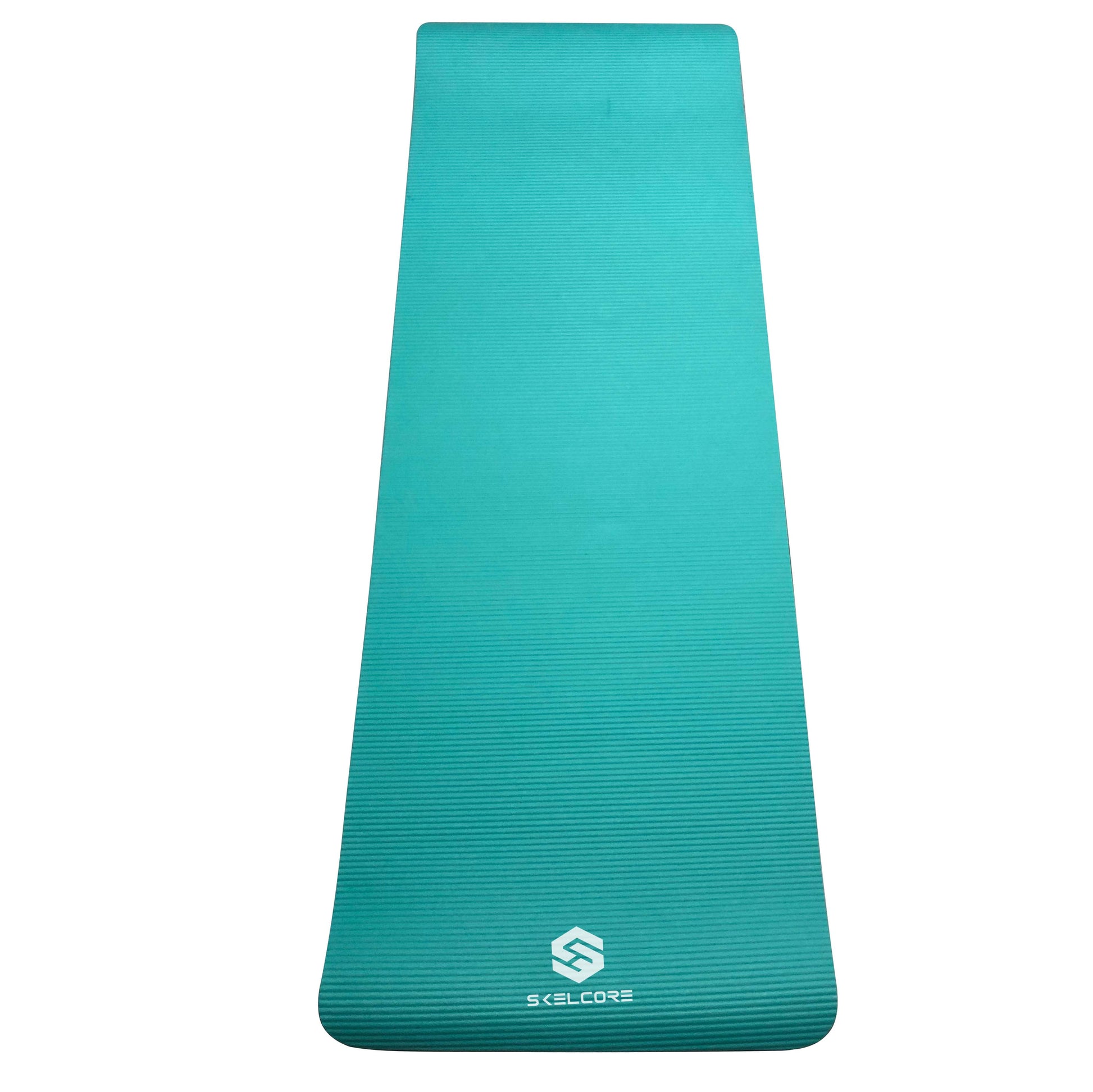 10Mm Extra Long, Non-Slip Exercise Mat with Carrying Strap, Teal